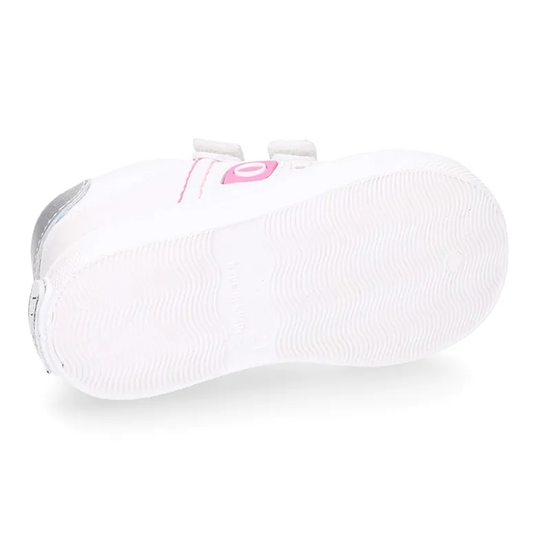 Deportiva niña OKAA FLEX sin cordones en color Blanco.