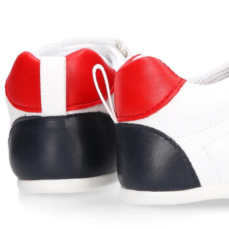 Deportiva niño OKAA FLEX sin cordones y drop cero en color Blanco.