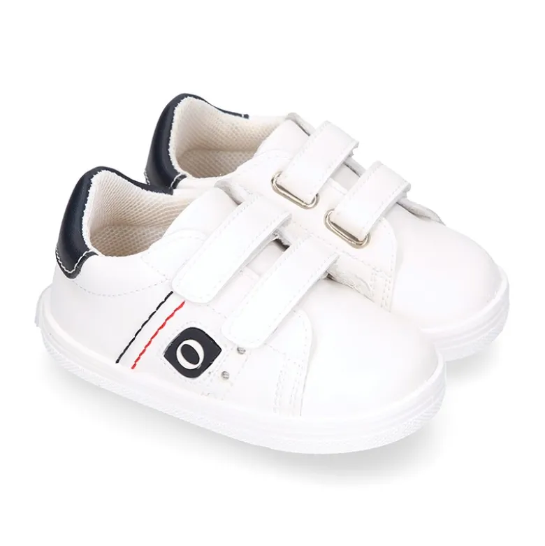 Deportiva niño OKAA FLEX sin cordones en color Blanco.