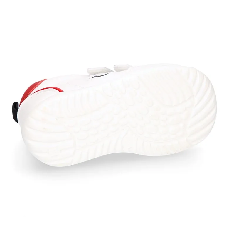 Deportiva niño OKAA FLEX sin cordones y puntera en color Blanco.