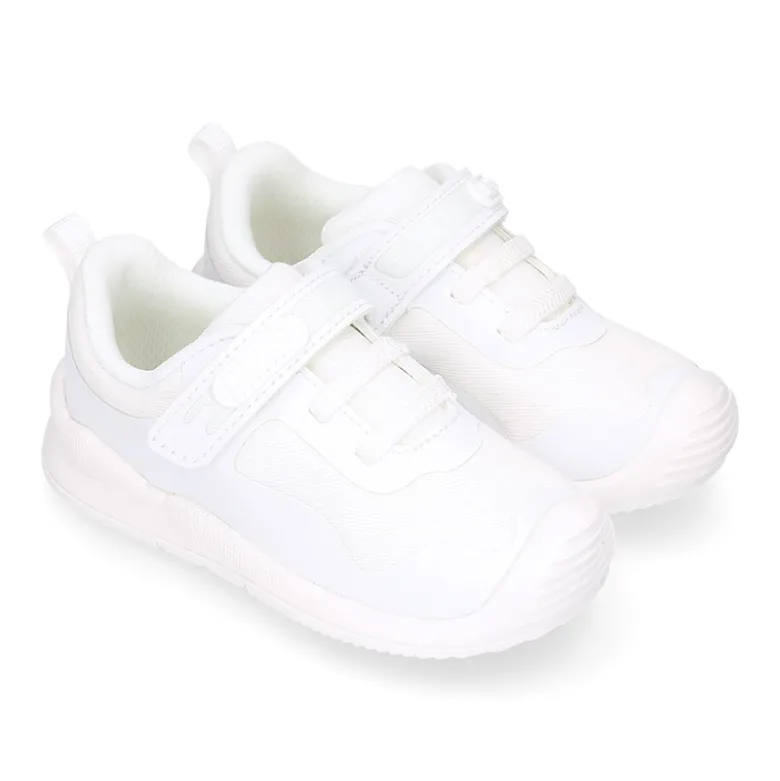 Deportiva niños BAREFOOT Baby free con cordones elásticos.