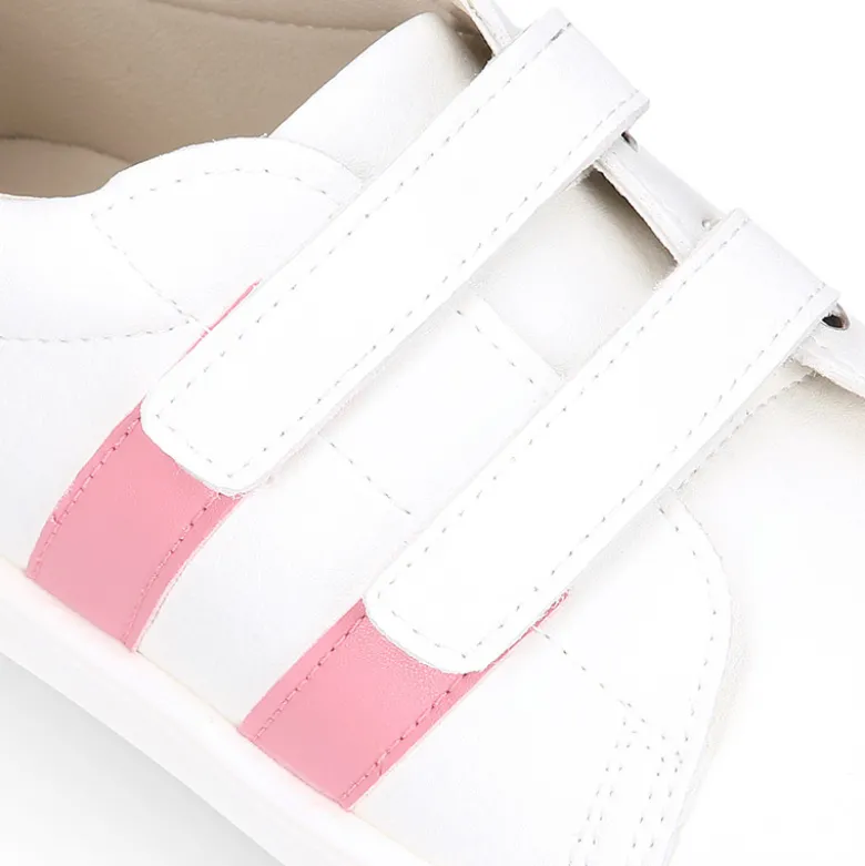 Deportiva niños colegial Okaa Flex rayas laterales. Modelo RESPETUOSO.