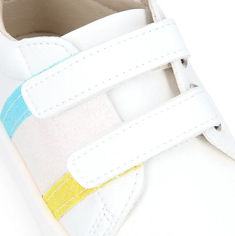 Deportiva niños Okaa Flex rayas laterales de colores. Modelo RESPETUOSO.