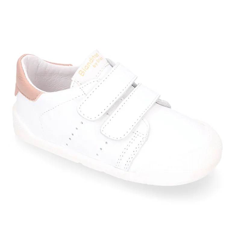 Deportivas Colegiales Blanditos by Crio´s París sin cordones en piel suave