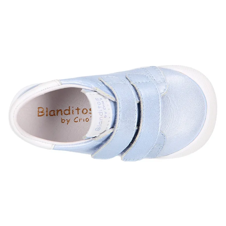 Deportivas niños Blanditos by Crio´s París sin cordones en piel laminada.