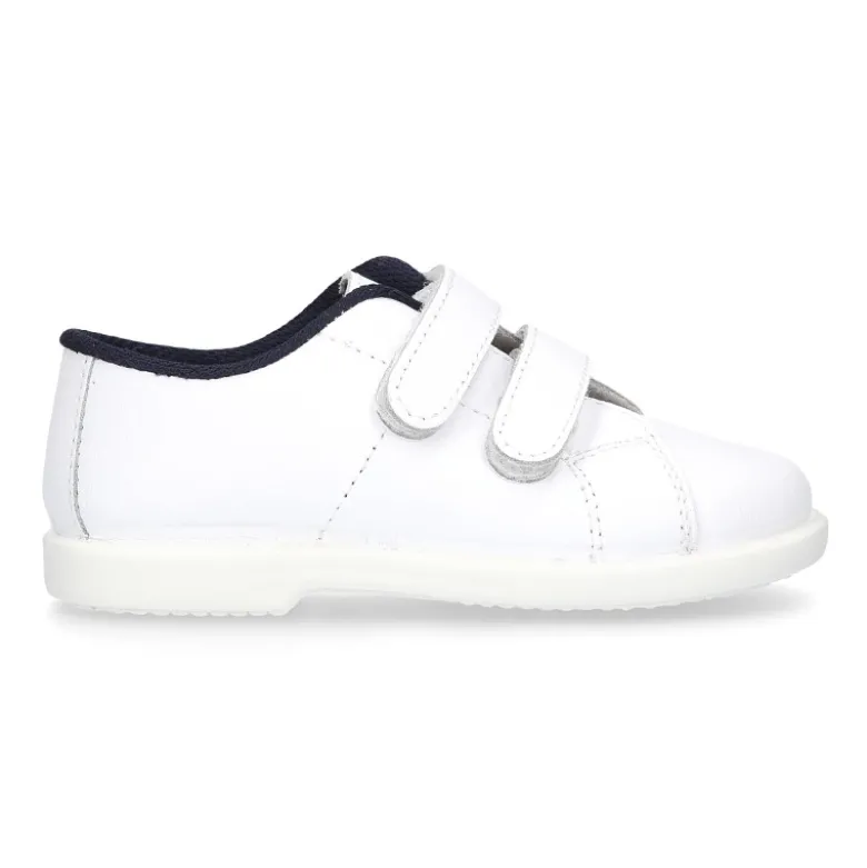 Deportivo niño peques sin cordones en piel lavable.