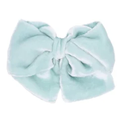 Lazo niña para pelo con pinza pico pato en terciopelo en colores pastel a juego con las merceditas.