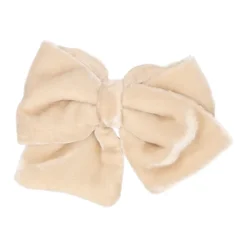 Lazo niña para pelo con pinza pico pato en terciopelo en colores pastel a juego con las merceditas.