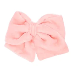Lazo niña para pelo con pinza pico pato en terciopelo en colores pastel a juego con las merceditas.
