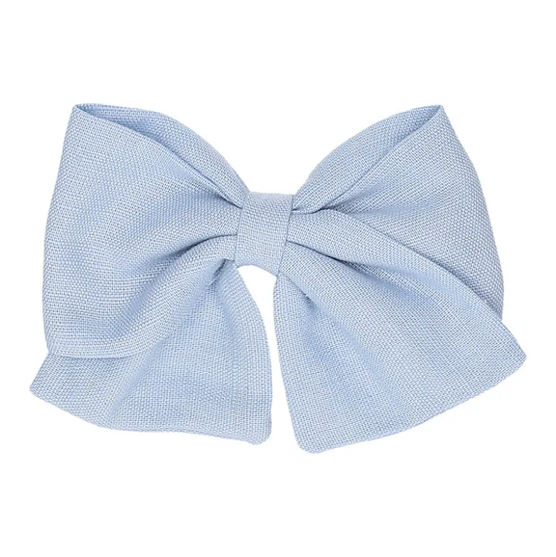 Lazo para el pelo de niña en tela de colores de primavera verano con pinza pico pato.