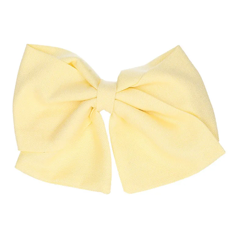 Lazo para el pelo de niña en tela de colores de primavera verano con pinza pico pato.