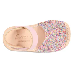 Menorquina niña respetuosa Okaa Flex con glitter.