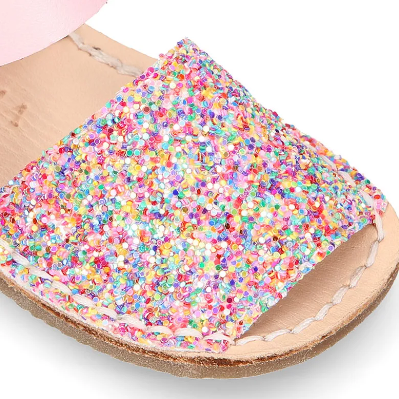 Menorquina niña respetuosa Okaa Flex con glitter.
