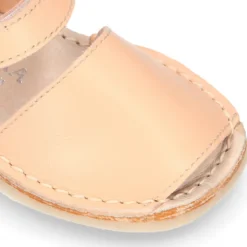 Menorquina niños cierre adherente en piel SUAVE en colores de moda.