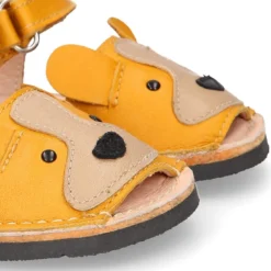 Menorquina niños PERRITO en piel suave y suela flexible.