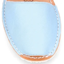 Menorquina niños Tira colores pasteles y suela blanca en Piel EXTRA SUAVE.