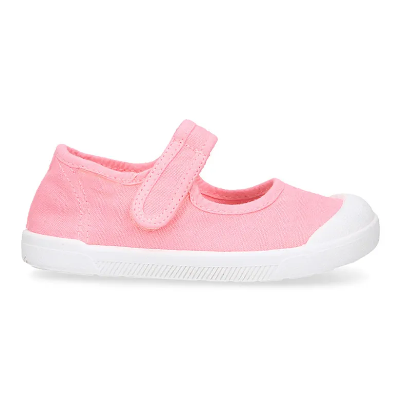 Mercedita BAREFOOT niña sin cordones en lona en color rosa