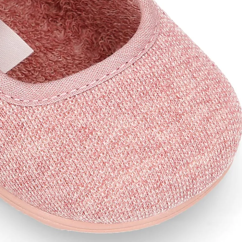 Mercedita bebé niña casa lona punto colores pasteles suela SUPER FLEXIBLE.
