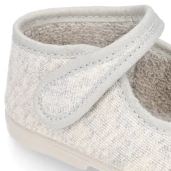 Mercedita bebé niña casa lona punto colores pasteles suela SUPER FLEXIBLE.