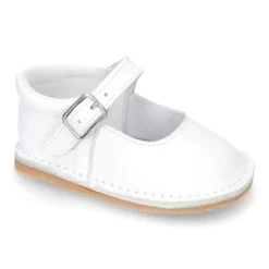 Mercedita bebé niña con hebilla y suela flexible en piel napa.