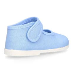 Mercedita bebé niña lona piqué colores pasteles suela SUPER FLEXIBLE.