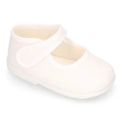 Mercedita bebé niña lona piqué colores pasteles suela SUPER FLEXIBLE.