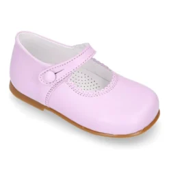 Mercedita niña clásica con botón en piel napa en colores de MODA.