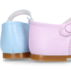 Mercedita niña clásica con botón en piel napa en colores de MODA.