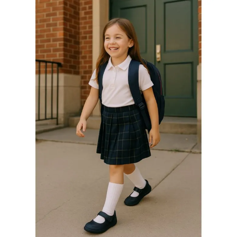 Mercedita niña colegial sin cordones y con puntera reforzada en piel lavable.