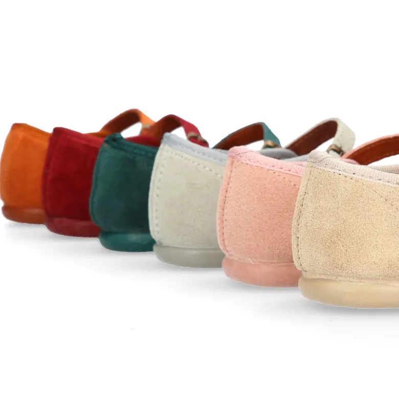 Mercedita niña colores Cóndor con hebilla en piel serraje.