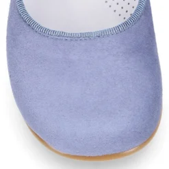 Mercedita niña con hebilla en piel ANTE AZUL.