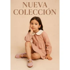 Mercedita niña con hebilla tipo japonesa en TERCIOPELO ROSA