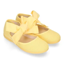 Mercedita niña con LAZO al tobillo en LINO y en colores de moda.