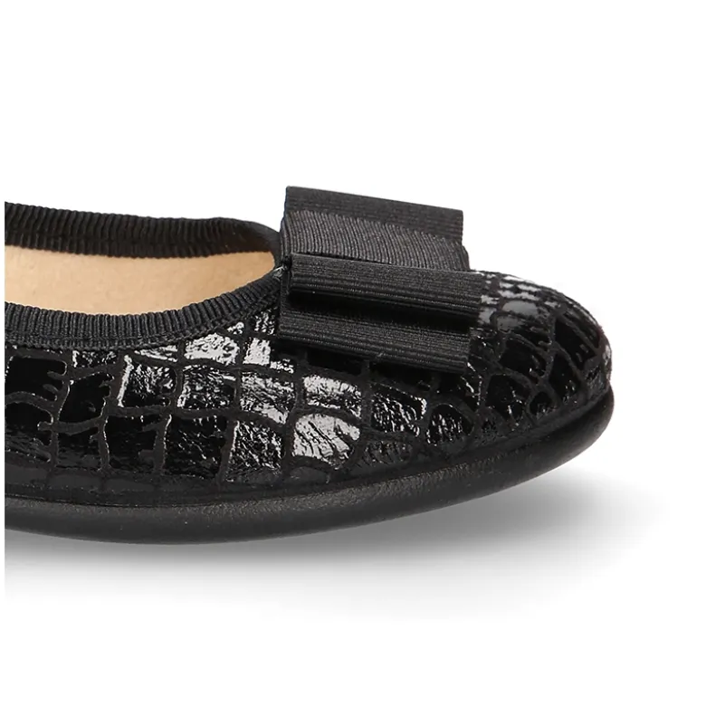 Merceditas hebilla lazo zapatero efecto COCO NEGRO.