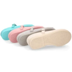 Merceditas hebilla lazo zapatero colores pasteles en Serratex.