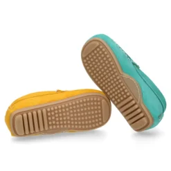 Mocasín BORLAS peques colores temporada en piel serraje.