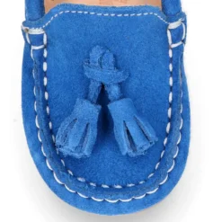 Mocasín BORLAS peques colores temporada en piel serraje.