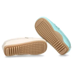 Mocasín con antifaz en piel EXTRA SUAVE y colores pasteles para peques.