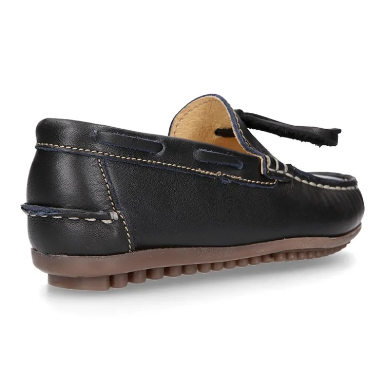 Mocasín con lazos en piel EXTRA SUAVE.