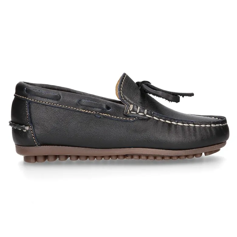 Mocasín con lazos en piel EXTRA SUAVE.