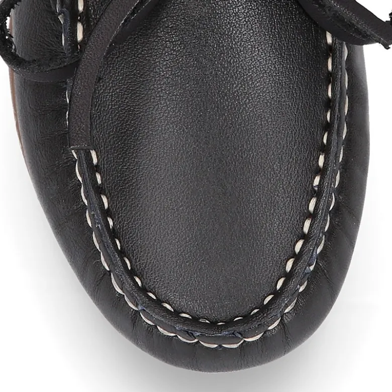 Mocasín con lazos en piel EXTRA SUAVE.