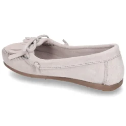 Mocasín lazos niña tipo indio en piel serraje.