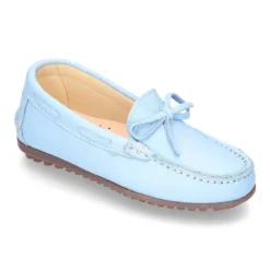 Mocasín mayores con lazos en piel EXTRA SUAVE en colores pasteles.