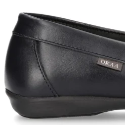 Mocasín NIÑA colegial en piel Boxcalf y suela de goma.