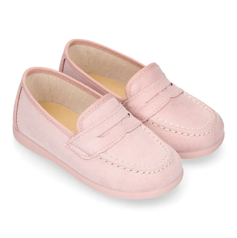 Mocasín niño antifaz en Serratex en colores pasteles.