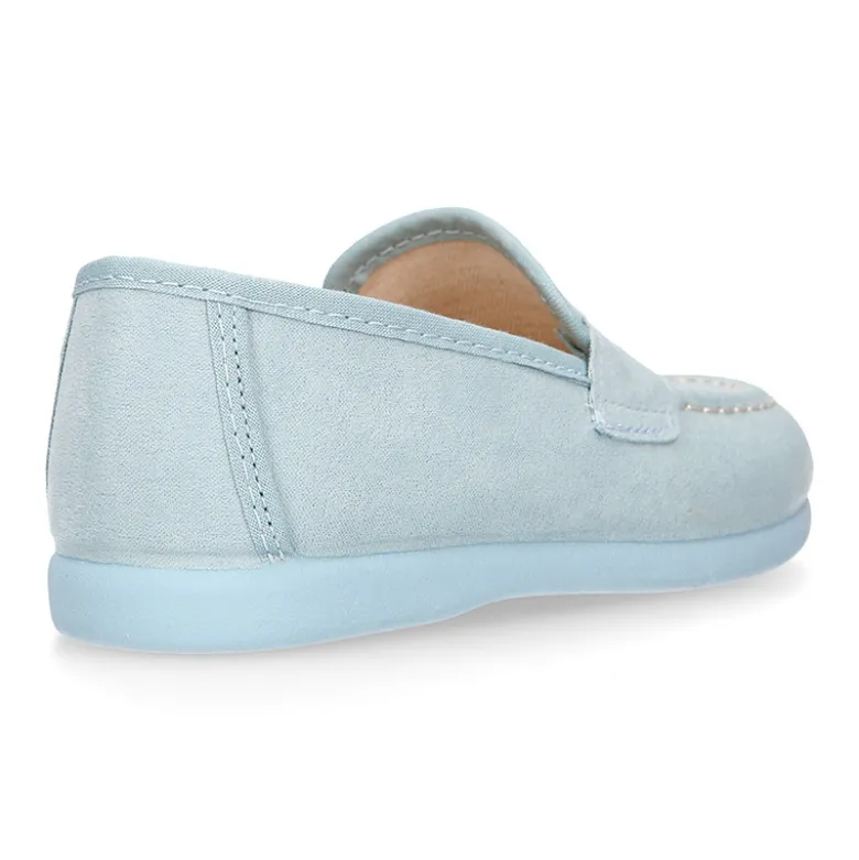 Mocasín niño antifaz en Serratex en colores pasteles.