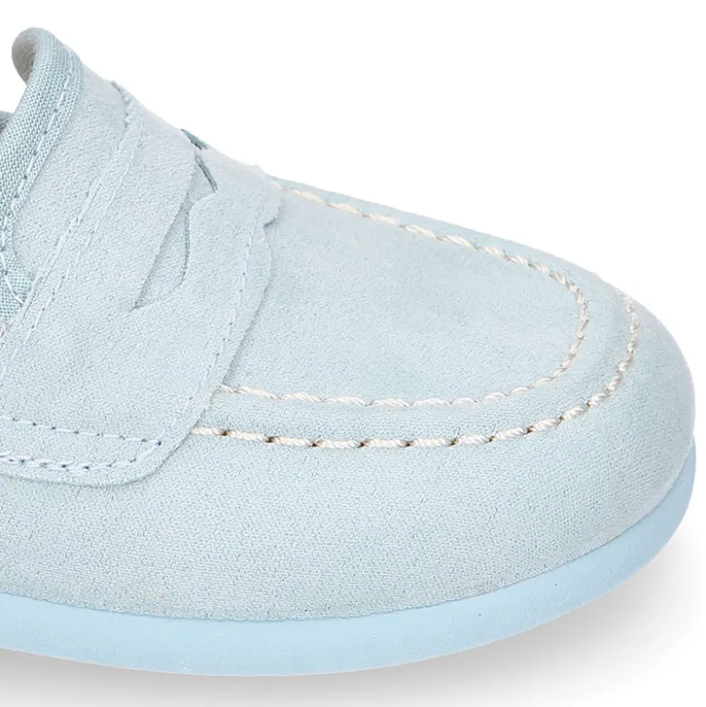 Mocasín niño antifaz en Serratex en colores pasteles.