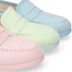 Mocasín niño antifaz en Serratex en colores pasteles.
