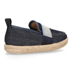 Mocasín niño con elástico tipo alpargata en lona JEANS.