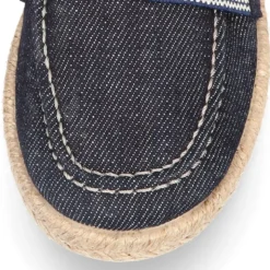 Mocasín niño con elástico tipo alpargata en lona JEANS.
